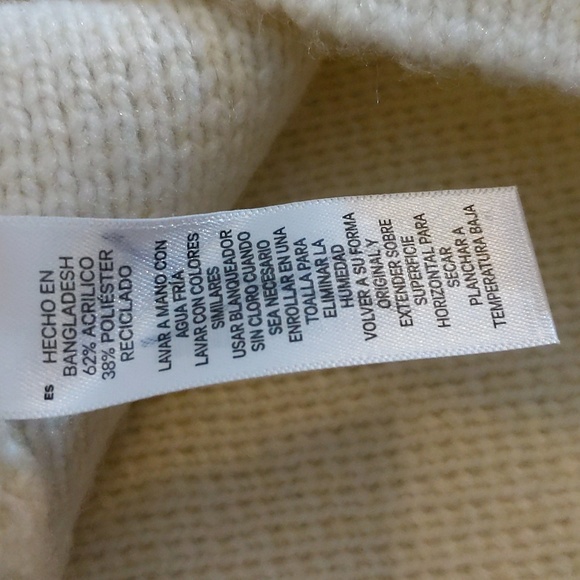 Joe Fresh|NWT White Crew Neck Sweater Acrylic Blend With Some Recycled Materials - Picture 13 of 14